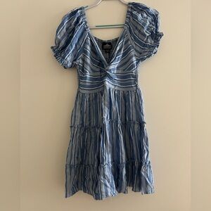 Angie Blue and White Striped Dress